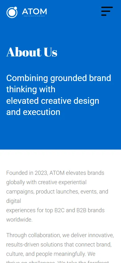 Atom mobile about