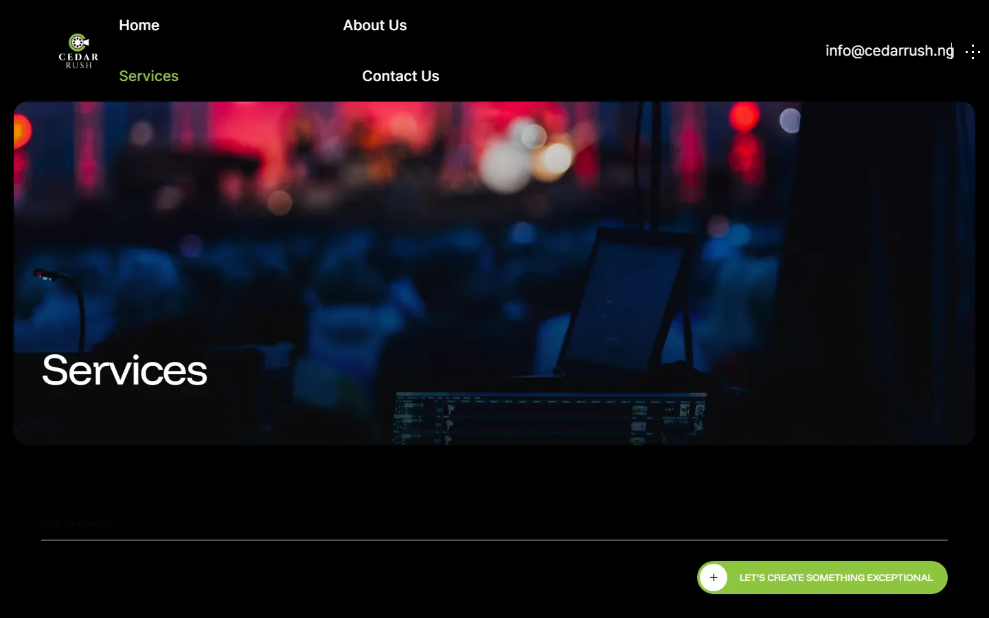 Cedar Rush services page