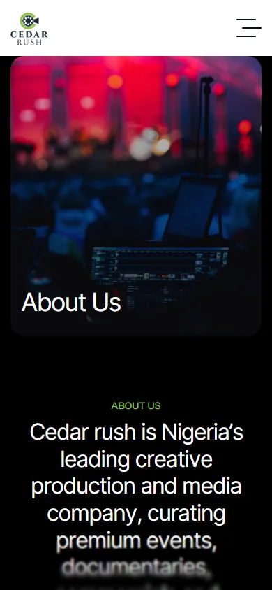 Cedar Rush mobile about