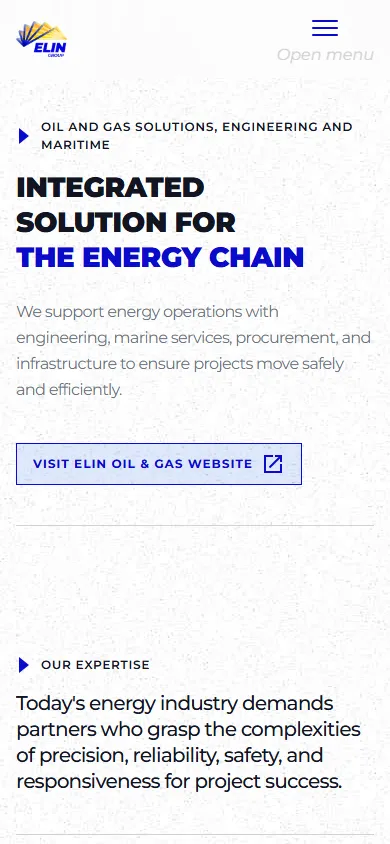 Elin Oil and Gas subsidiary on mobile