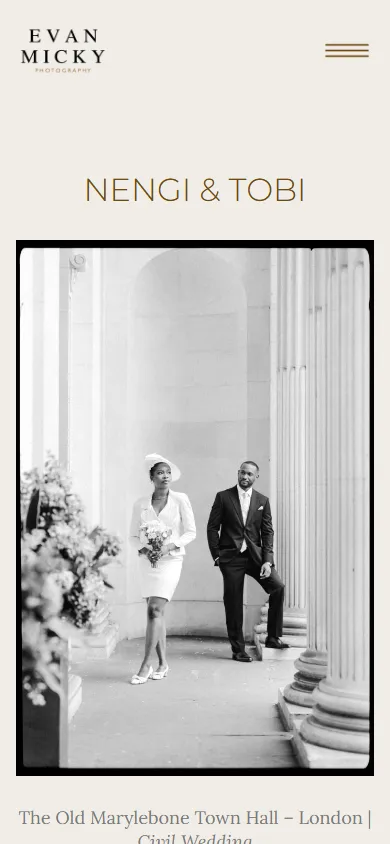 Evan Micky mobile wedding story